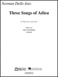 Three Songs of Adieu Vocal Solo & Collections sheet music cover